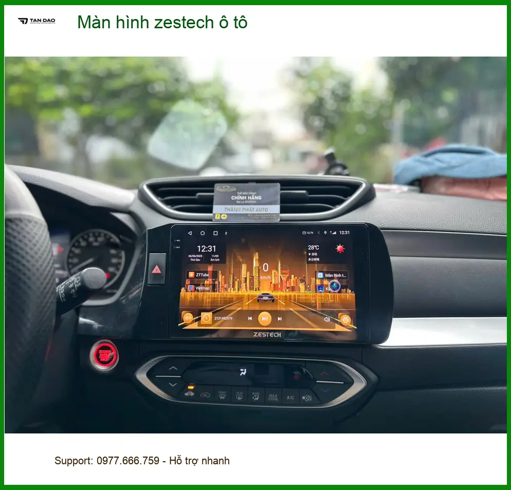 Chị Thùy lắp Màn hình Zestech ô tô cho Hyundai Creta tại Quận Nhà Bè để tiện đường đi làm ảnh thực tế 3