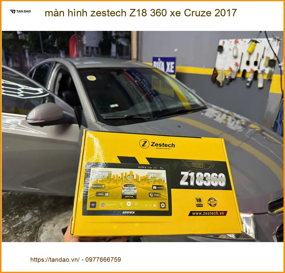 Chị Phương lắp màn hình Zestech Z18 360 cho Cruze 2017 tại Quận 8 để lái xe an toàn hơn ảnh thực tế 2