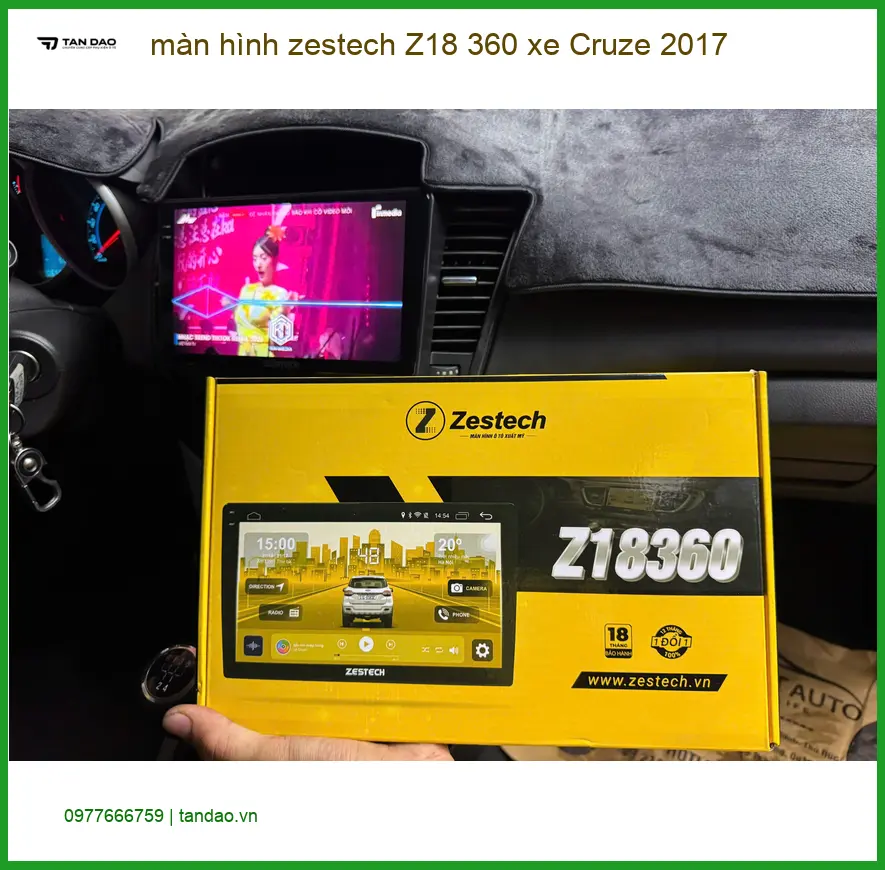 Anh Kiên lắp màn hình Zestech Z18 360 cho Cruze 2017 ở Quận 2