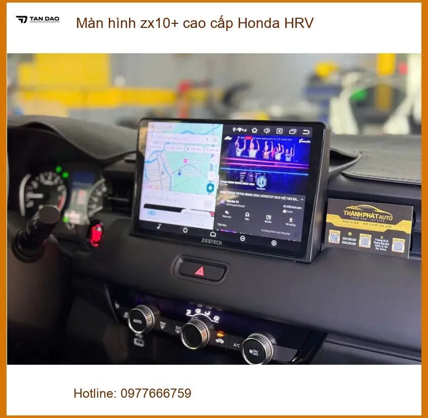 Anh Khang lắp màn hình ZX10+ cao cấp Honda HRV tại Quận Phú Nhuận ảnh thực tế 3