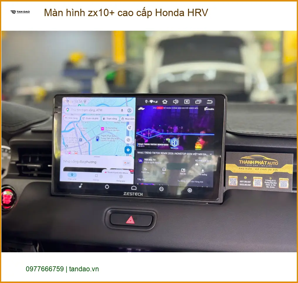 Anh Phát nâng cấp Màn hình ZX10+ cao cấp Honda HRV ở Hóc Môn ảnh thực tế 2