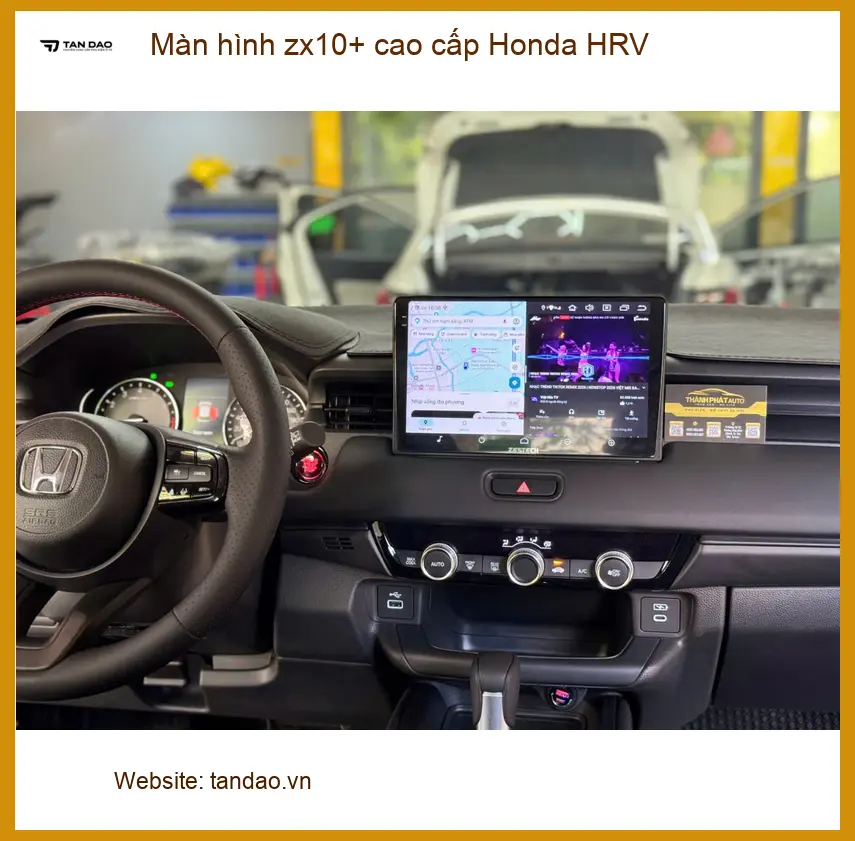 Chị Bích lắp màn hình ZX10+ cao cấp Honda HRV tại Quận 6 an tâm ảnh thực tế 2