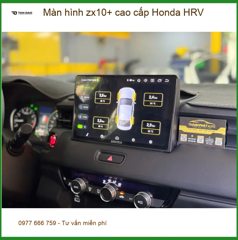 Chị Bích lắp màn hình ZX10+ cao cấp Honda HRV tại Quận 6 an tâm ảnh thực tế 3