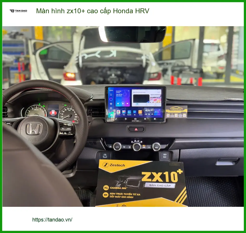 Chị Bích lắp màn hình ZX10+ cao cấp Honda HRV tại Quận 6 an tâm ảnh thực tế 4