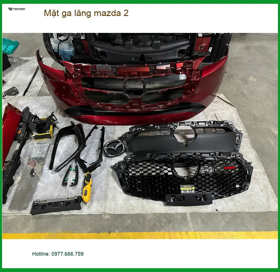 Chị An thay Mặt ga lăng Mazda 2 tại Quận 11 để xe trông mới và sang hơn