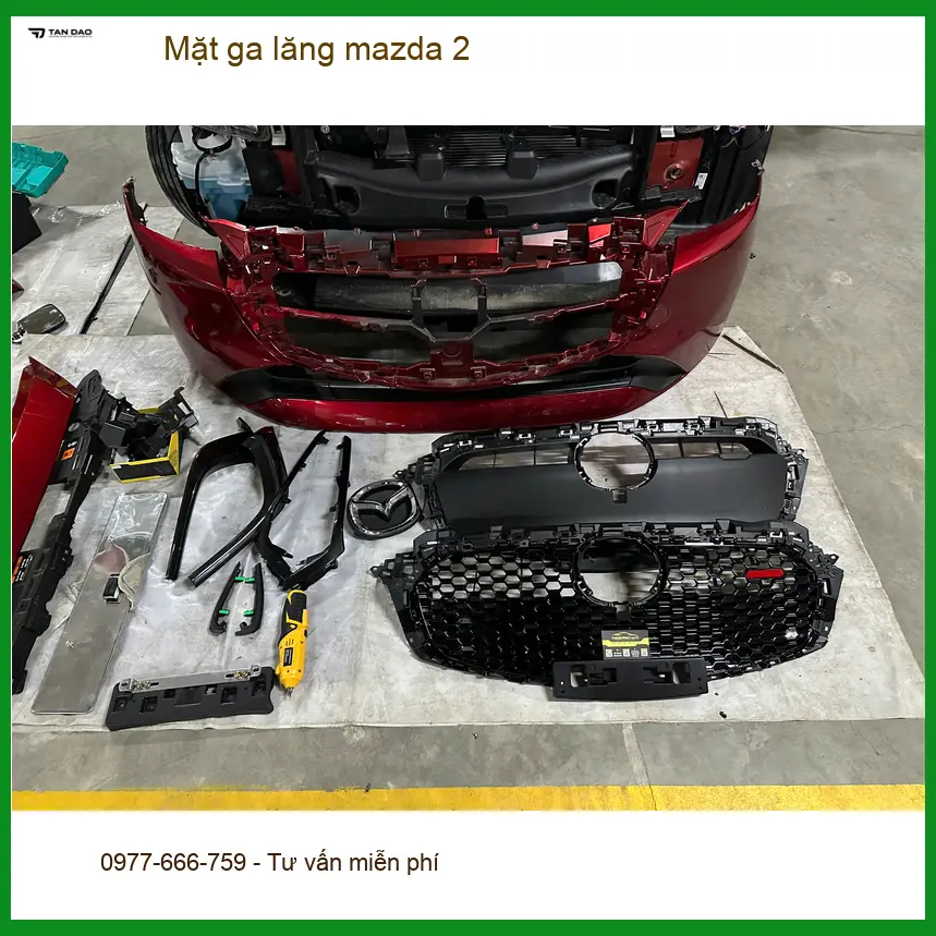 Anh Dũng độ mặt ga lăng Mazda 2 tại Quận 8 để xe trông thể thao hơn ảnh thực tế 2