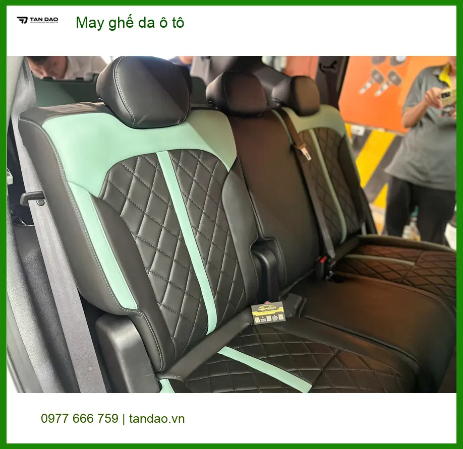 Anh Nhật may ghế da ô tô Hyundai Accent tại Quận 2 để nâng tầm nội thất sang trọng ảnh thực tế 4