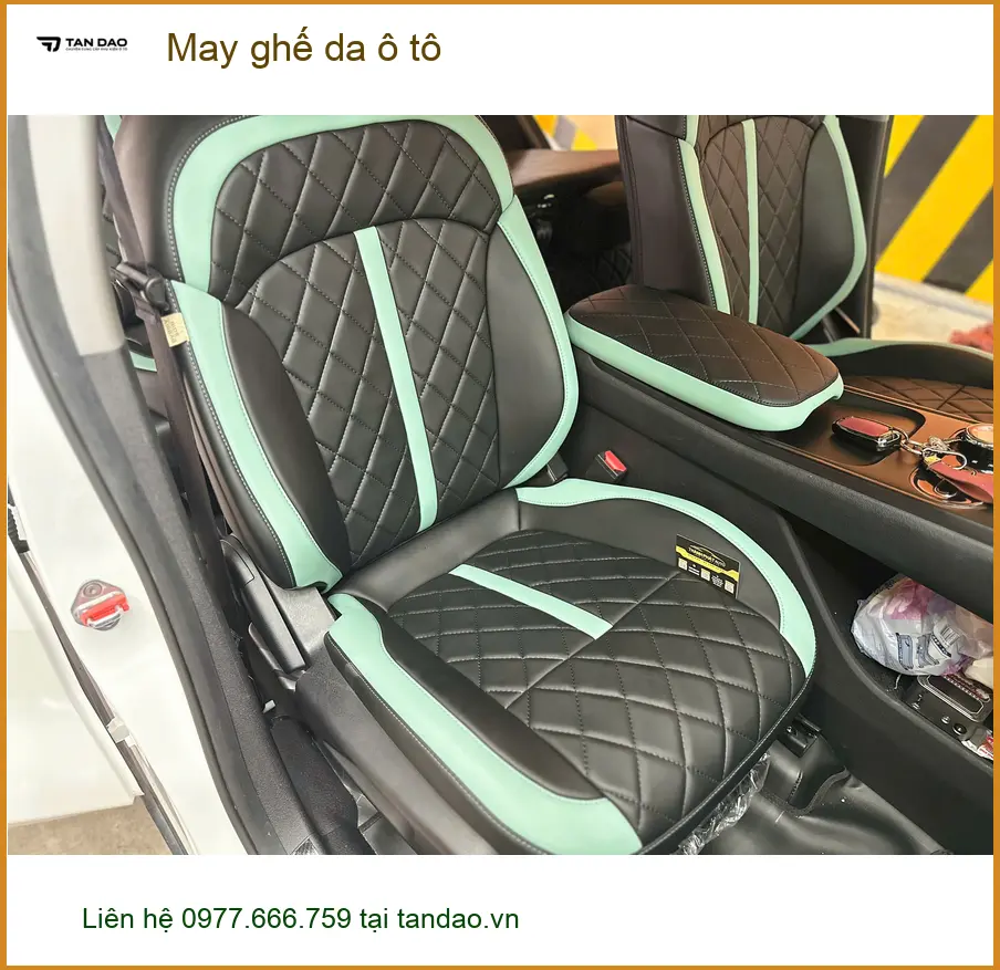 Anh Nhật may ghế da ô tô Hyundai Accent tại Quận 2 để nâng tầm nội thất sang trọng ảnh thực tế 5