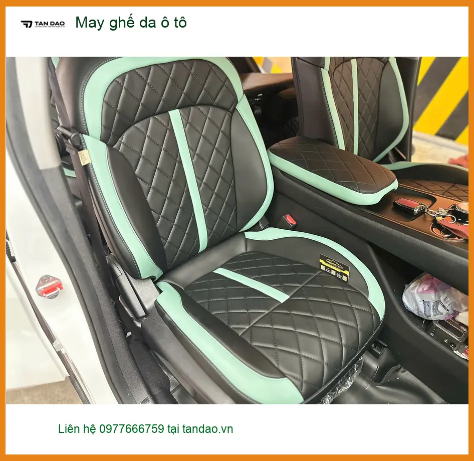 Anh Khải may ghế da ô tô Hyundai Accent ở Thủ Đức để nâng tầm nội thất ảnh thực tế 5
