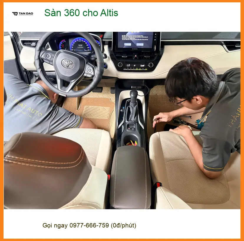 Chú Quang lắp Sàn 360 cho Altis Quận Bình Tân để bảo vệ sàn xe tốt hơn ảnh thực tế 3