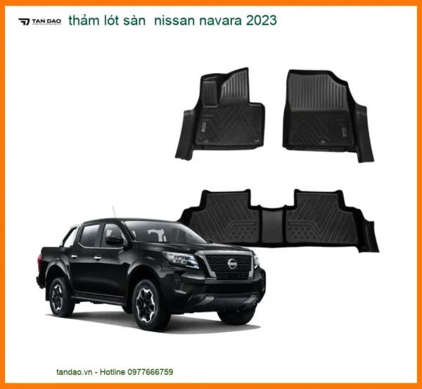 Thảm Lót Sàn 5D 6D Cao Cấp Nissan Navara 2023 - Địa Chỉ Lắp Đặt Chính Hãng TPHCM