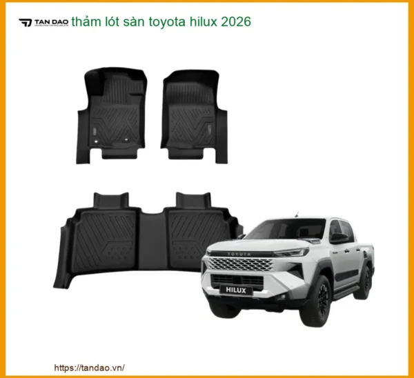 Thảm Lót Sàn Toyota Hilux 2026 - Địa Chỉ Gắn Uy Tín TPHCM