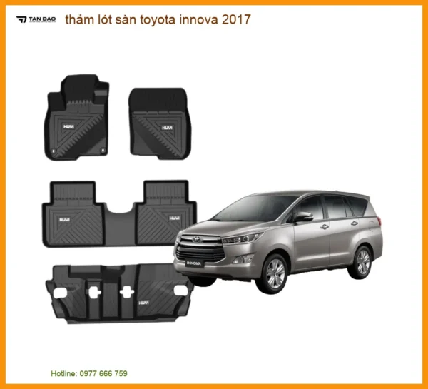 Thảm Lót Sàn Toyota Innova 2017 - Địa Chỉ Lắp Đặt Chính Hãng TPHCM