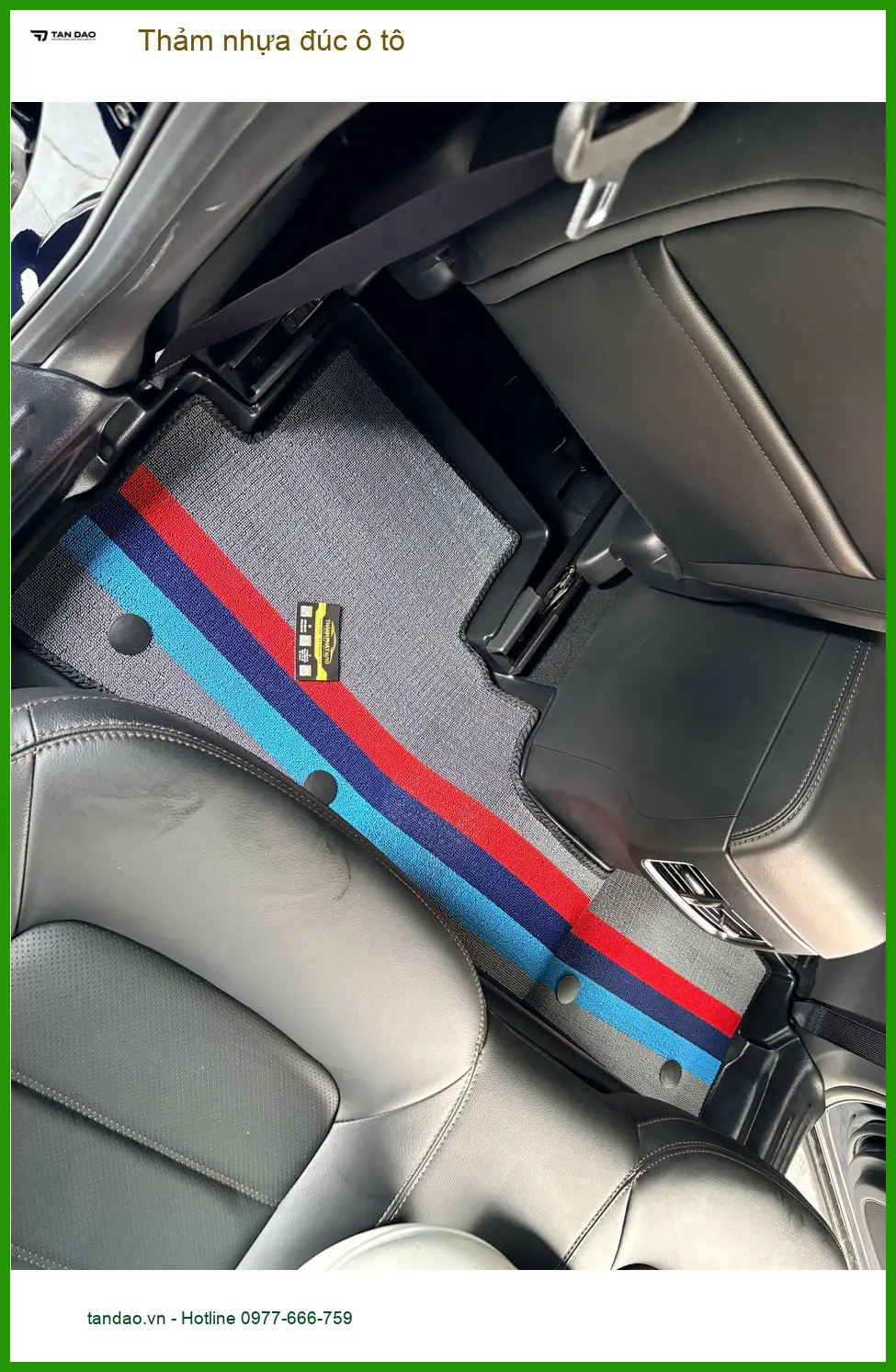 Anh Trường lắp thảm nhựa đúc ô tô cho Hyundai Santa Fe tại Quận 1 để nội thất luôn mới ảnh thực tế 2