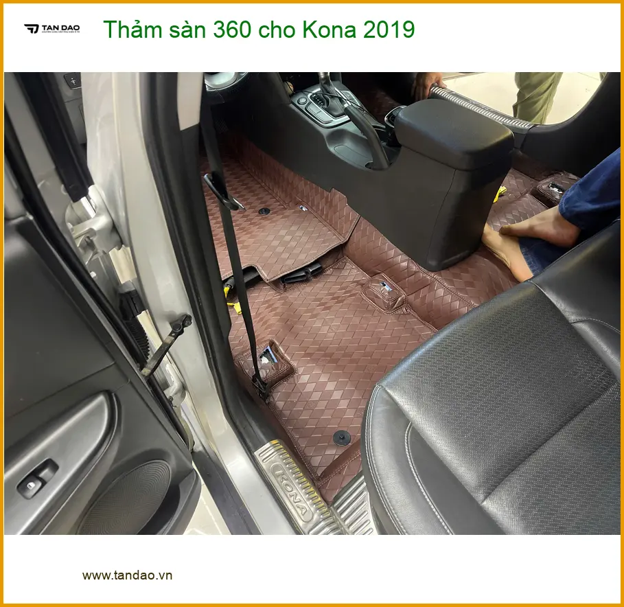 Anh Dũng lắp thảm sàn 360 cho Kona 2019 tại Quận 12 để giữ xe luôn sạch ảnh thực tế 3