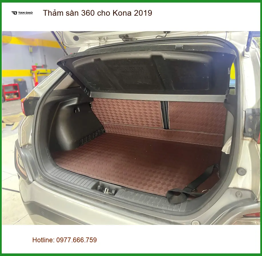 Anh Tùng lắp thảm sàn 360 cho Kona 2019 tại Quận Phú Nhuận để dễ dàng vệ sinh ảnh thực tế 2