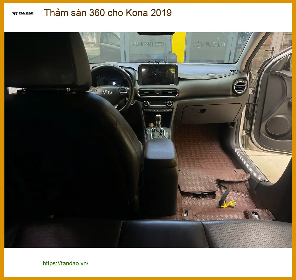 Anh Tùng lắp thảm sàn 360 cho Kona 2019 tại Quận Phú Nhuận để dễ dàng vệ sinh ảnh thực tế 3