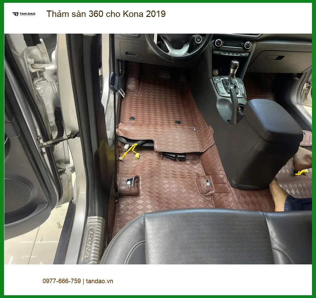 Anh Tùng lắp thảm sàn 360 cho Kona 2019 tại Quận Phú Nhuận để dễ dàng vệ sinh ảnh thực tế 5