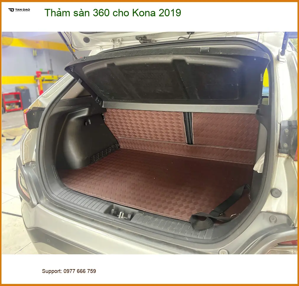 Chị Lan Anh lắp thảm sàn 360 cho Kona 2019 ở Quận 5 vì thảm cũ khó vệ sinh ảnh thực tế 3