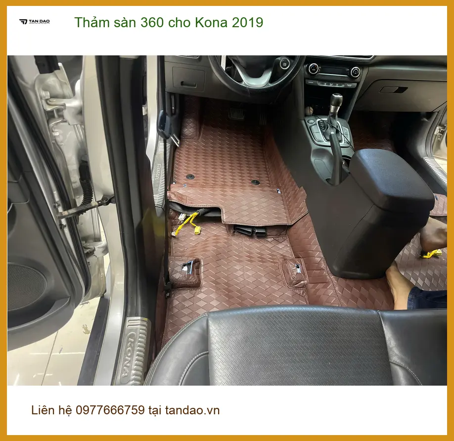 Chị Phương thay thảm sàn 360 cho Kona 2019 ở Bình Chánh chính hãng ảnh thực tế 4