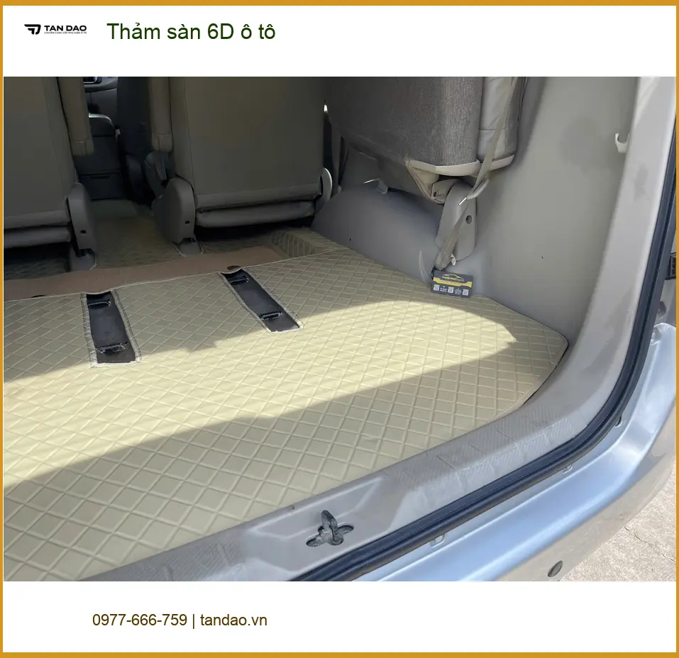 Anh Văn Cường lắp thảm sàn 6D ô tô Hyundai Santa Fe ở Quận Phú Nhuận ảnh thực tế 3