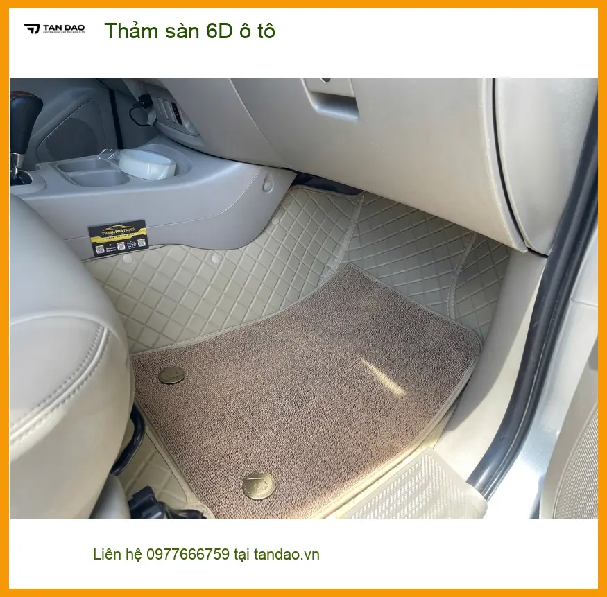 Anh Văn Cường lắp thảm sàn 6D ô tô Hyundai Santa Fe ở Quận Phú Nhuận ảnh thực tế 4