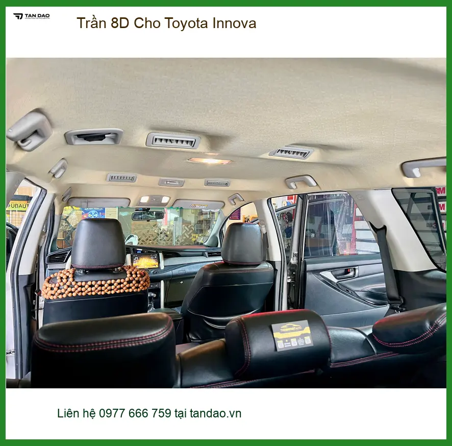 Anh Minh Khôi làm trần 8D cho Toyota Innova tại Quận Thủ Đức để nâng tầm nội thất