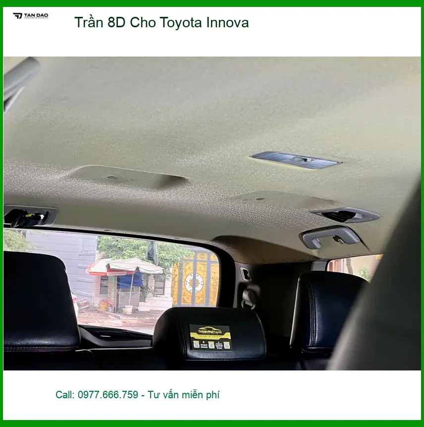 Anh Minh Khôi làm trần 8D cho Toyota Innova tại Quận Thủ Đức để nâng tầm nội thất ảnh thực tế 2