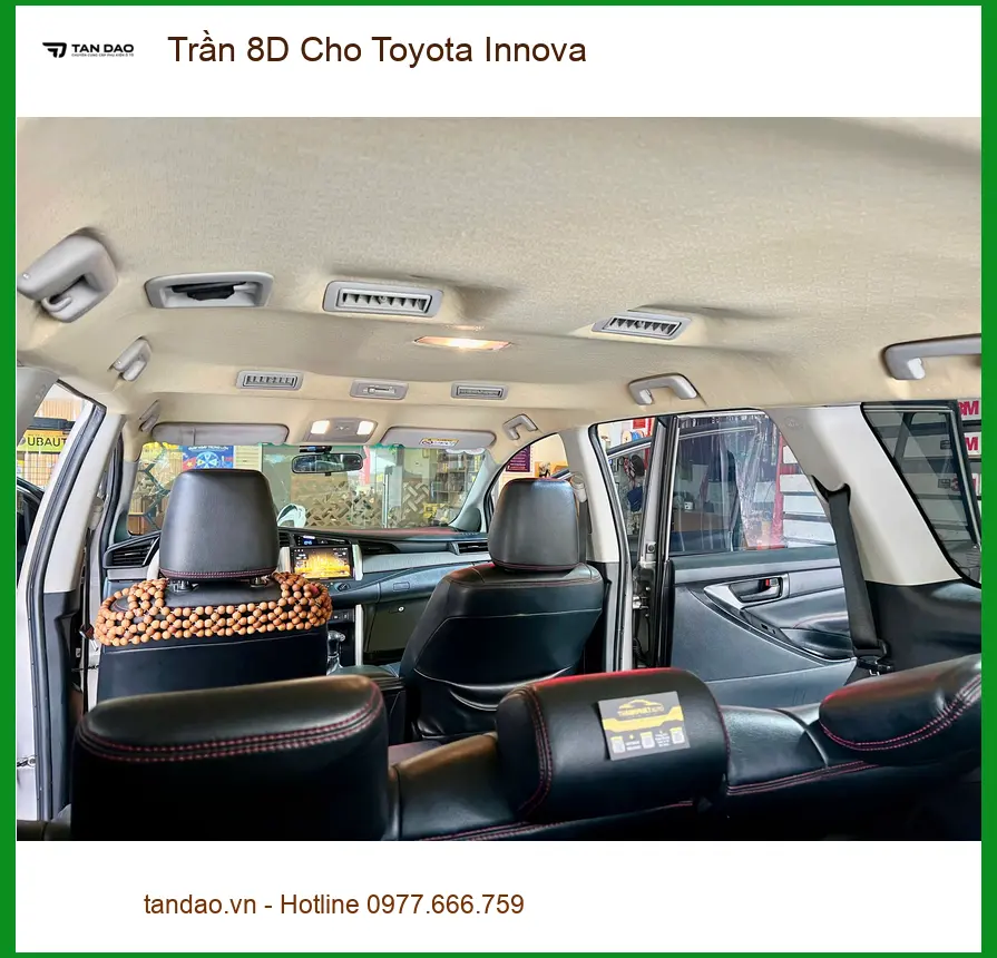 Chị Lan Anh làm Trần 8D Cho Toyota Innova Quận 11 nội thất sang trọng ảnh thực tế 3