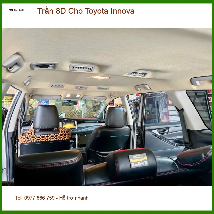 Anh Khang làm Trần 8D cho Toyota Innova tại Bình Chánh để không gian xe thêm đẳng cấp ảnh thực tế 2