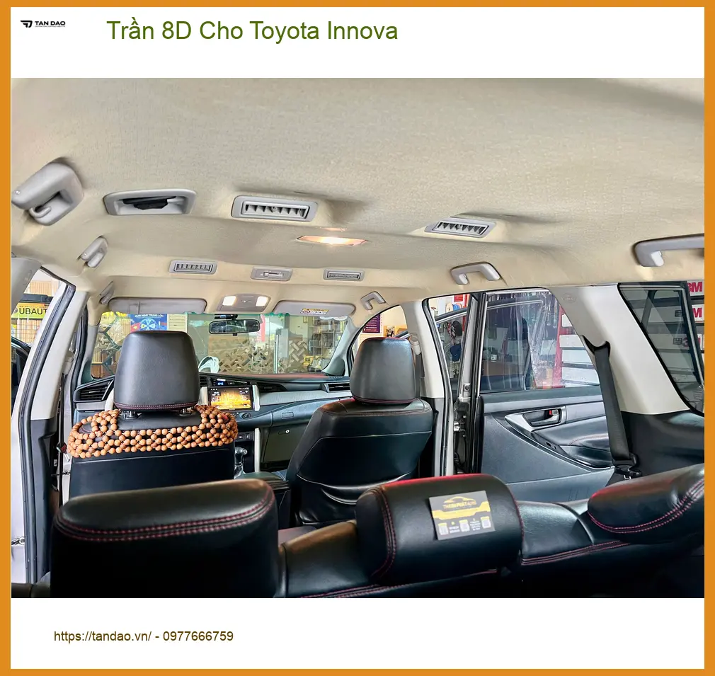 Chú Thái bọc Trần 8D cho Toyota Innova tại Quận 2 để nâng tầm nội thất xe ảnh thực tế 3