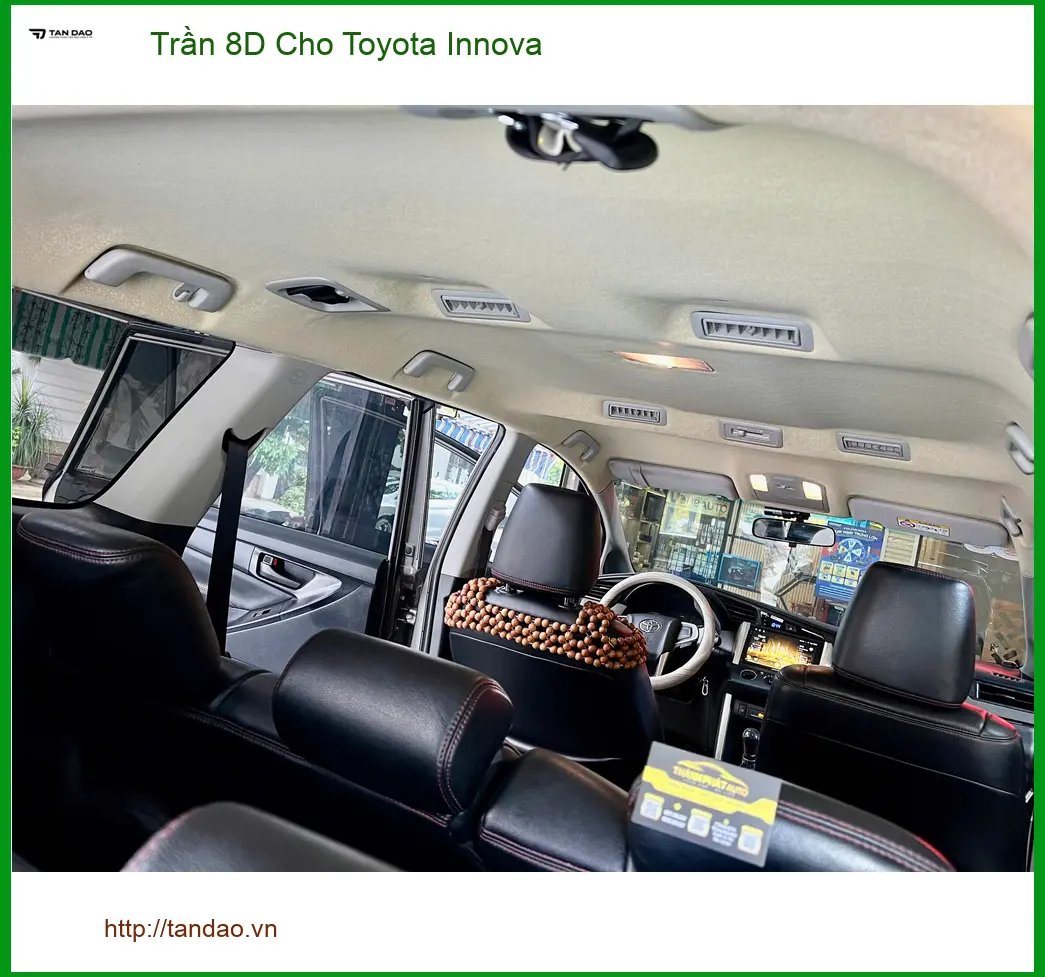 Chú Thái bọc Trần 8D cho Toyota Innova tại Quận 2 để nâng tầm nội thất xe ảnh thực tế 4