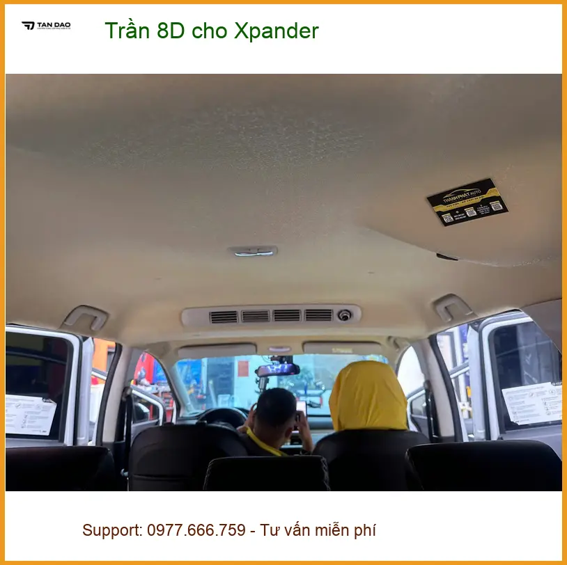 Cô Cúc bọc Trần 8D cho Xpander Quận Huyện Hóc Môn để chống nóng và tăng thẩm mỹ