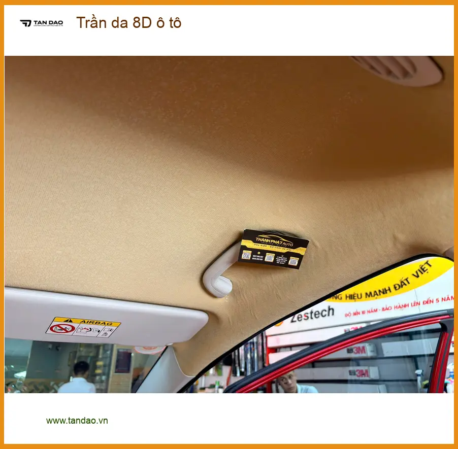Anh Kiên bọc trần da 8D ô tô cho Hyundai Creta tại Quận 6 vì trần xe cũ bong tróc ảnh thực tế 2