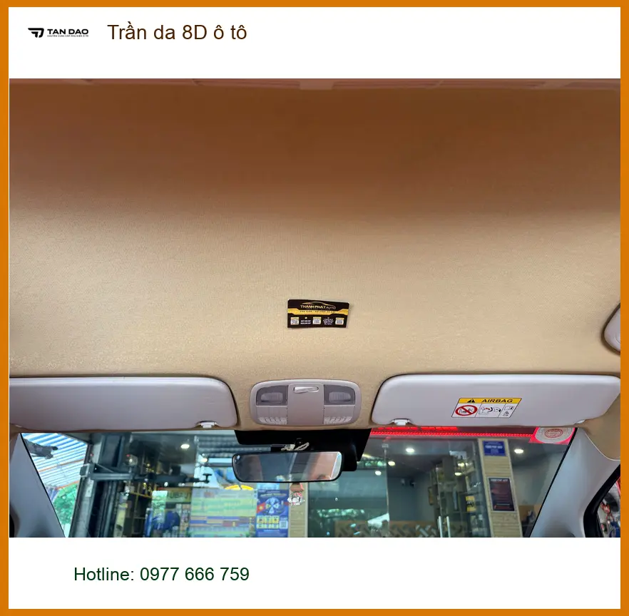 Anh Kiên bọc trần da 8D ô tô cho Hyundai Creta tại Quận 6 vì trần xe cũ bong tróc ảnh thực tế 3