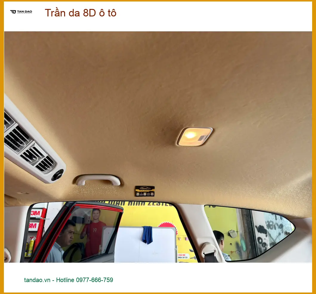 Anh Huy lắp trần da 8D ô tô Hyundai Accent Quận Tân Phú nội thất bền đẹp
