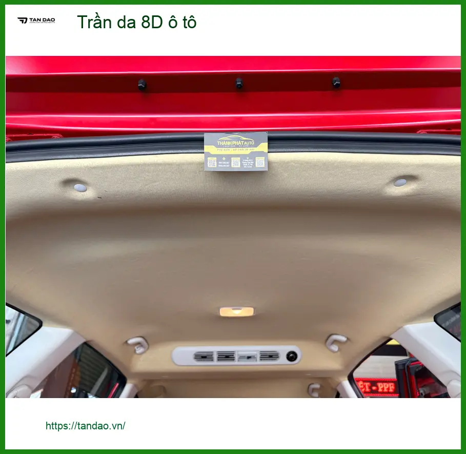 Anh Huy lắp trần da 8D ô tô Hyundai Accent Quận Tân Phú nội thất bền đẹp ảnh thực tế 2