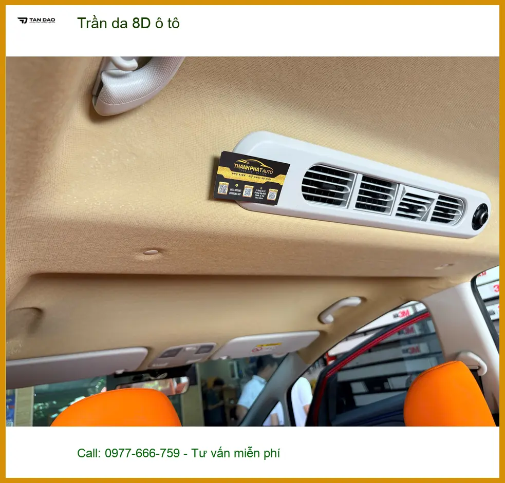 Anh Huy lắp trần da 8D ô tô Hyundai Accent Quận Tân Phú nội thất bền đẹp ảnh thực tế 4