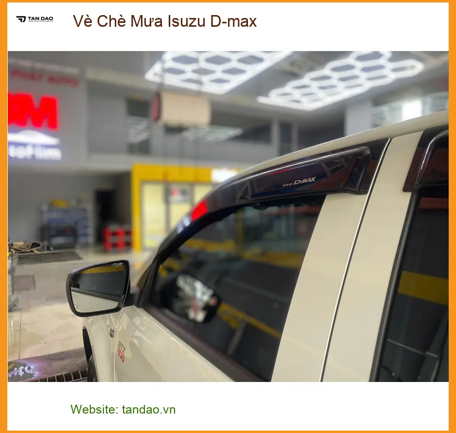 Anh Minh lắp Vè Chè Mưa Isuzu D-max tại Quận 12 tránh nước hắt vào ảnh thực tế 4