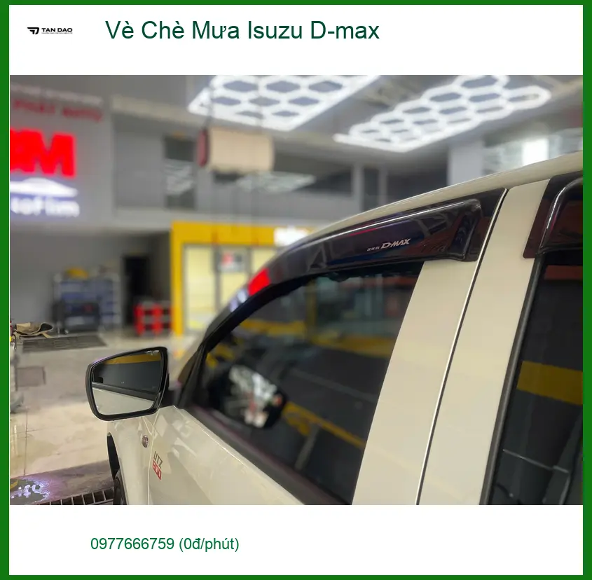 Anh Tấn lắp Vè Chè Mưa Isuzu D-max tại Quận 1 uy tín, giá tốt ảnh thực tế 3