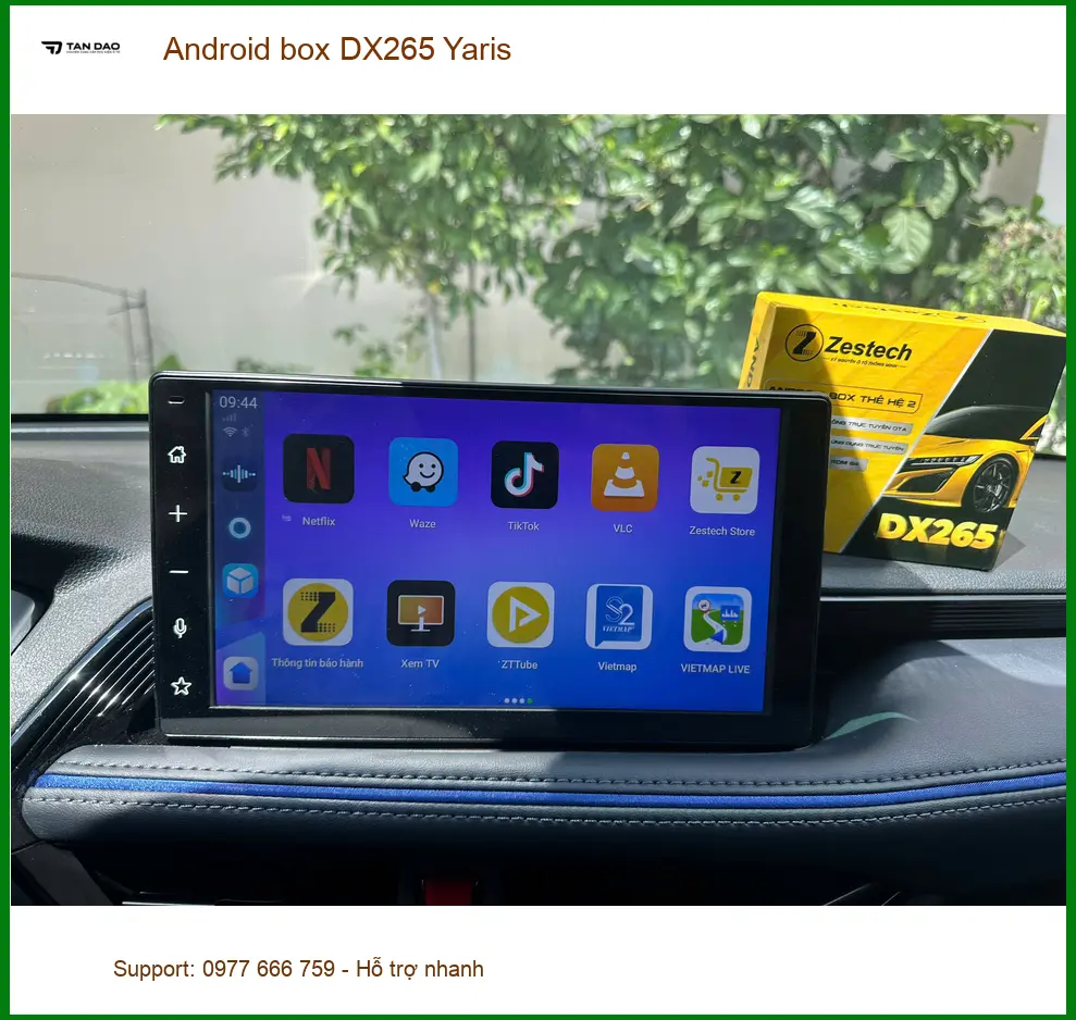 Anh Quốc Anh lắp Android box DX265 cho Toyota Yaris ở Quận Gò Vấp
