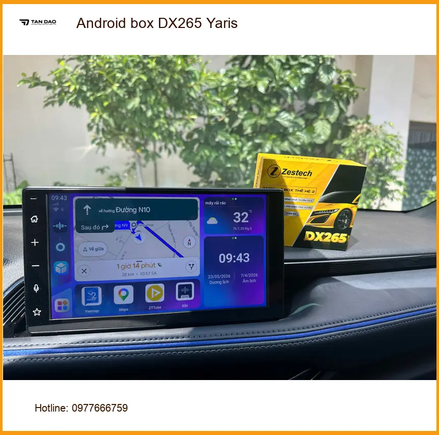 Anh Quốc Anh lắp Android box DX265 cho Toyota Yaris ở Quận Gò Vấp ảnh thực tế 2