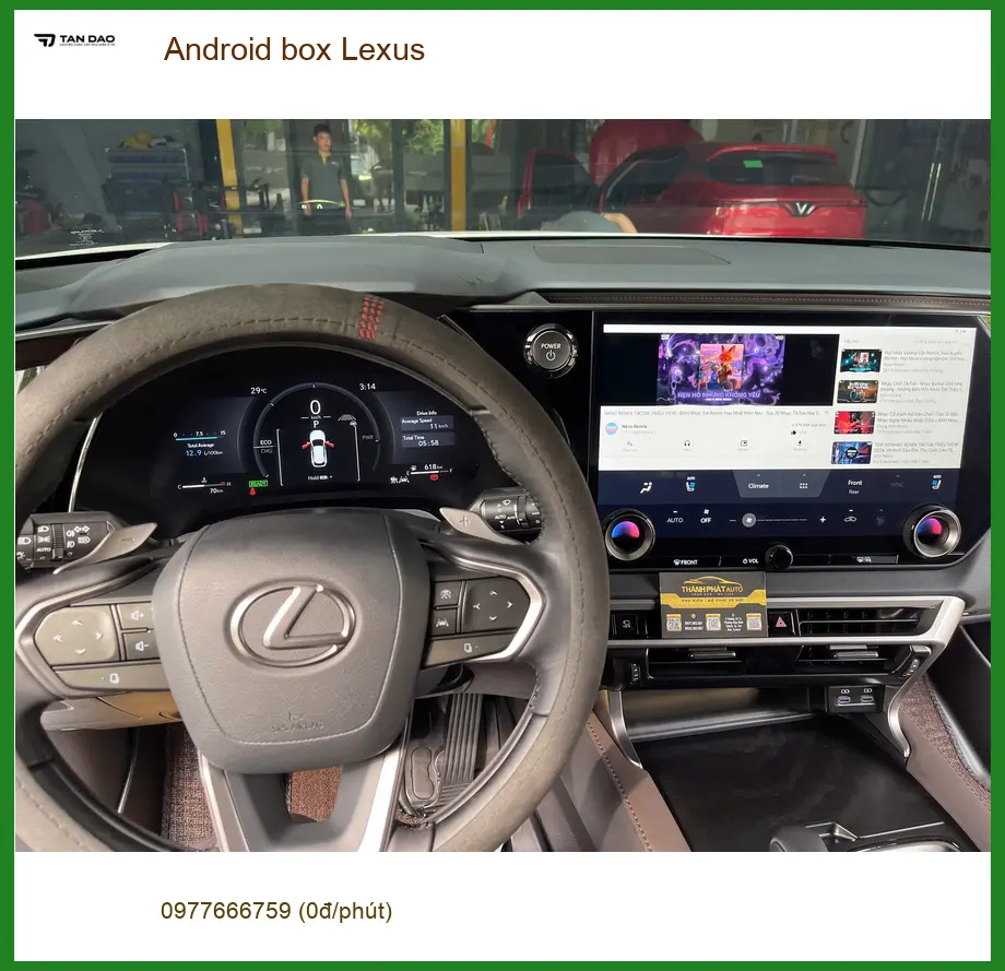 Anh Đăng lắp Android box Lexus RX350 tại Quận 12 để nâng cấp trải nghiệm giải trí ảnh thực tế 3