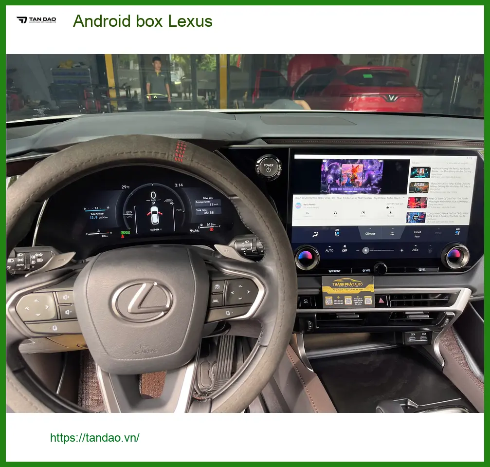 Anh Khải lắp Android box cho Lexus RX350 tại Bình Chánh để xem YouTube tiện lợi ảnh thực tế 3