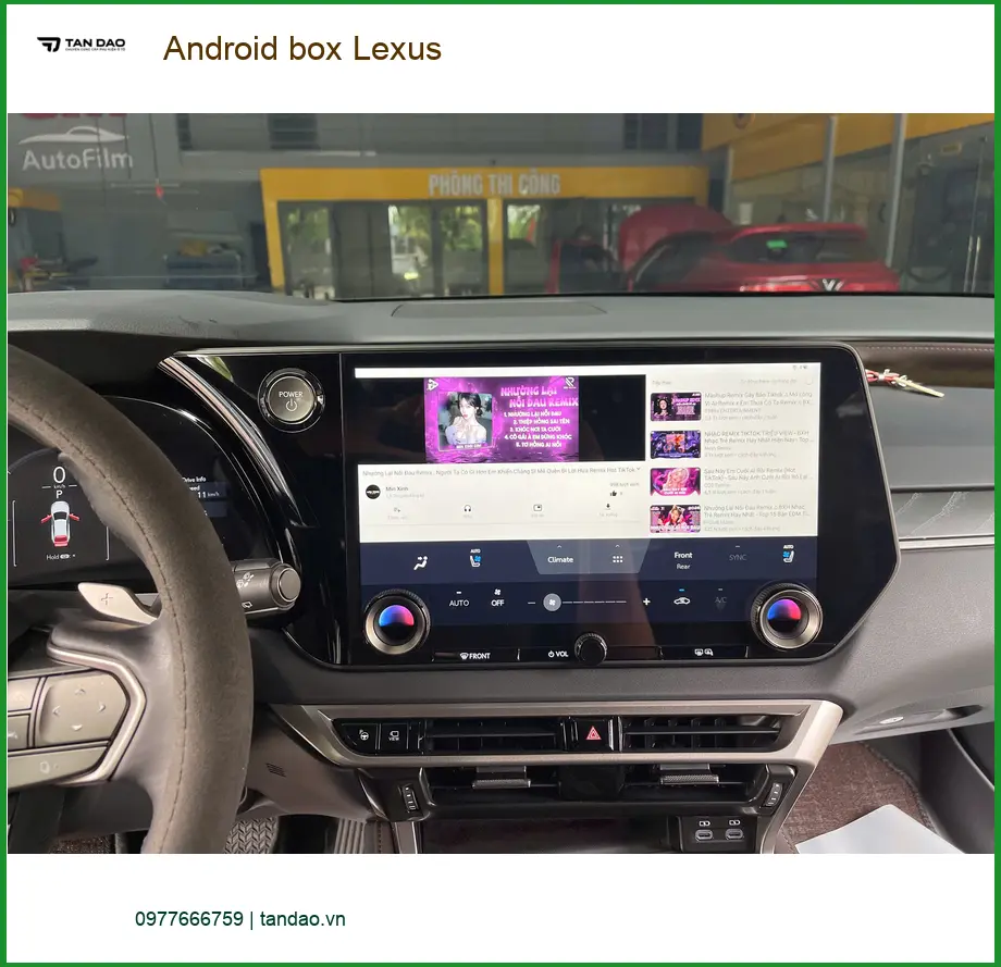 Anh Khải lắp Android box cho Lexus RX350 tại Bình Chánh để xem YouTube tiện lợi ảnh thực tế 4