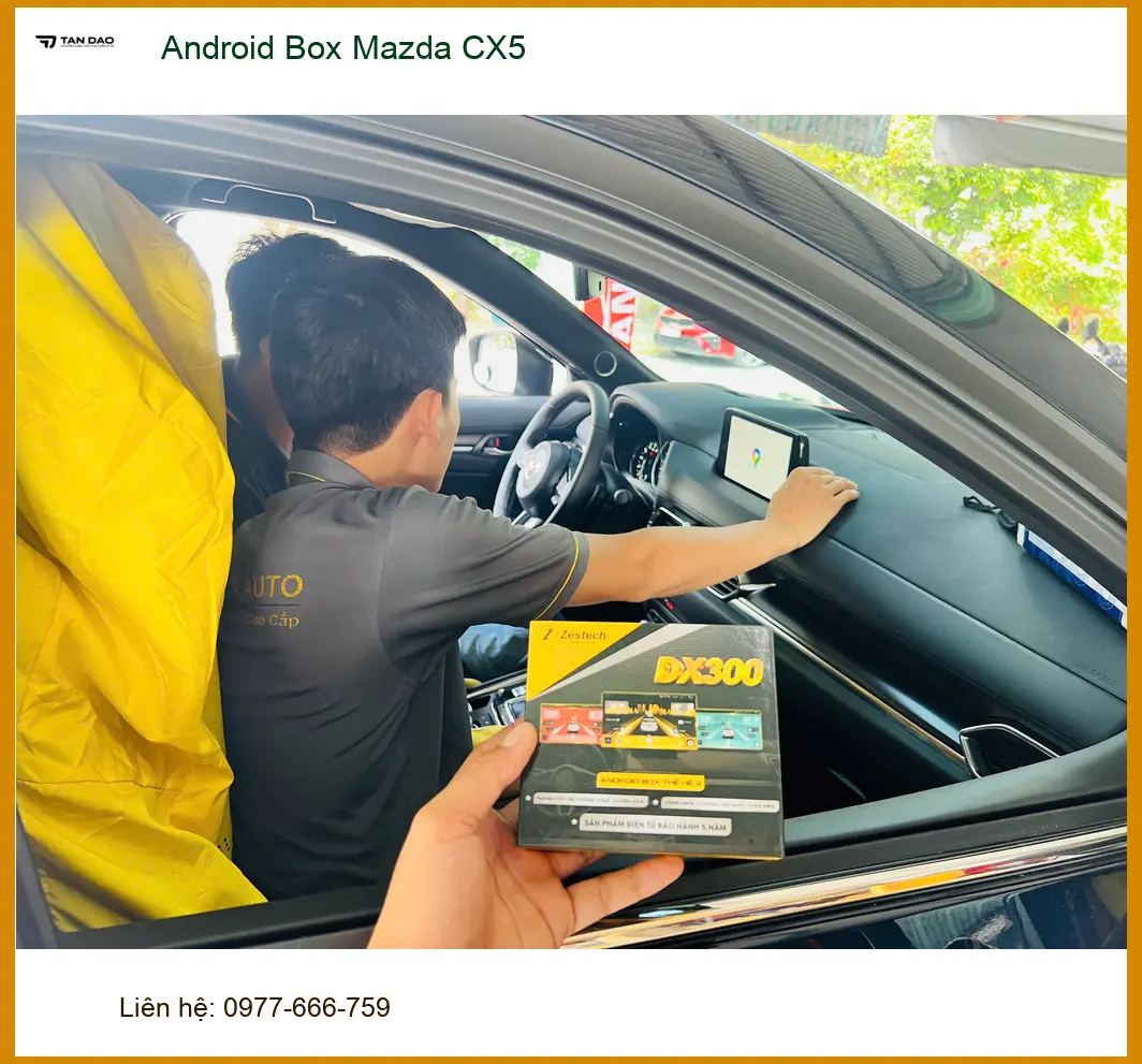 Anh Tùng lắp Android Box Mazda CX5 tại Quận 4 để xem bản đồ và giải trí trên xe ảnh thực tế 2