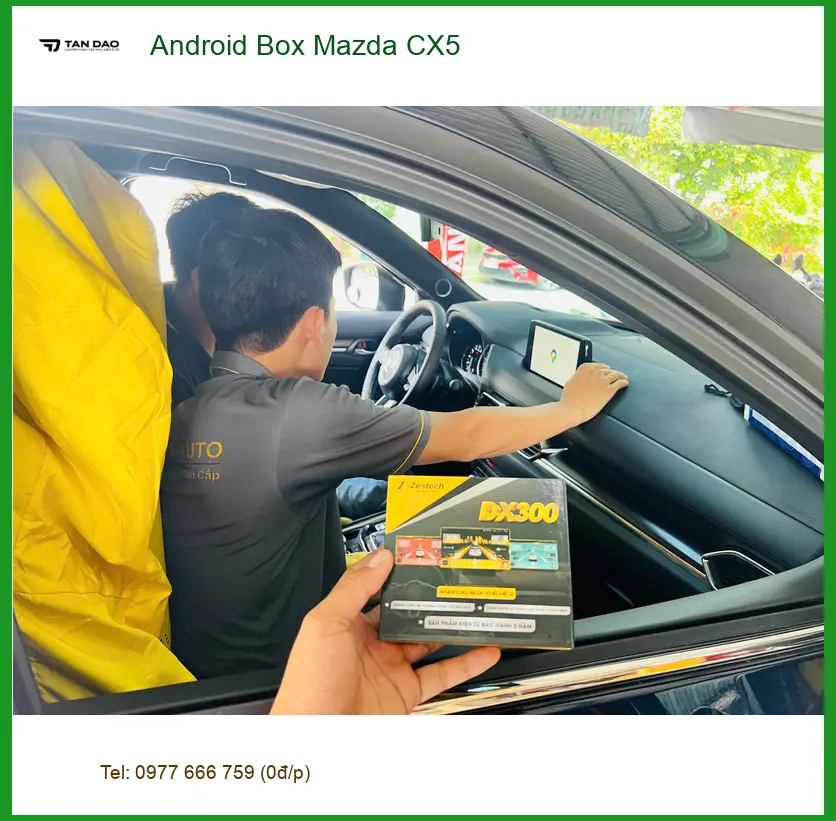 Chị Thư lắp Android Box Mazda CX5 ở Bình Chánh để con không quấy khi đi xa ảnh thực tế 2