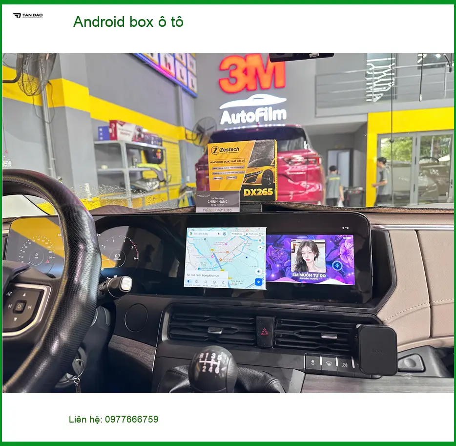 Anh Minh lắp Android box ô tô cho Hyundai Santa Fe tại Quận Phú Nhuận ảnh thực tế 2