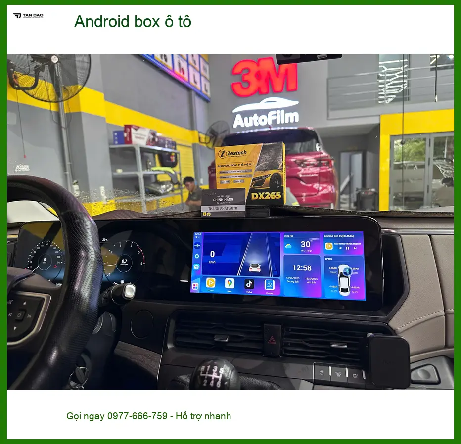 Anh Minh lắp Android box ô tô cho Hyundai Santa Fe tại Quận Phú Nhuận ảnh thực tế 4