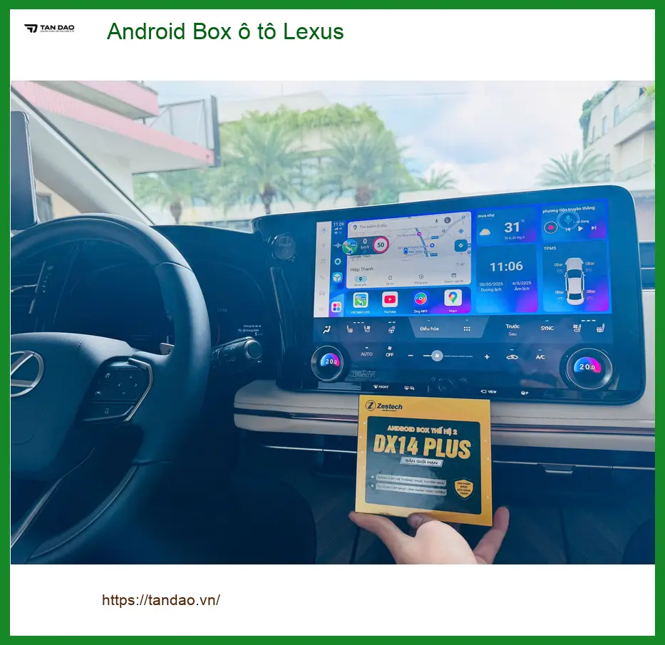 Cô Thoa lắp Android Box ô tô Lexus RX350 tại Quận 6 để nâng tầm tiện ích giải trí ảnh thực tế 2